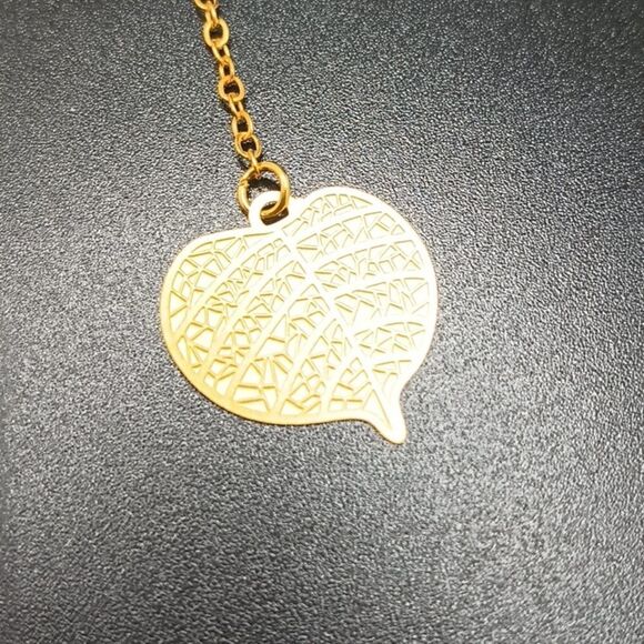 GOLD mesh leaf bookmark metal page holder mesh bodhi leaf - Picture 4 of 5
